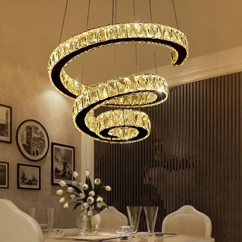 Buy New arrival Modern led Spiral Lustre Crystal