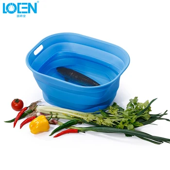

Silica gel folding Car Trunk bucket shopping Storage box Portable for Fishing picnic barrel Seafood Car wash farm work housework