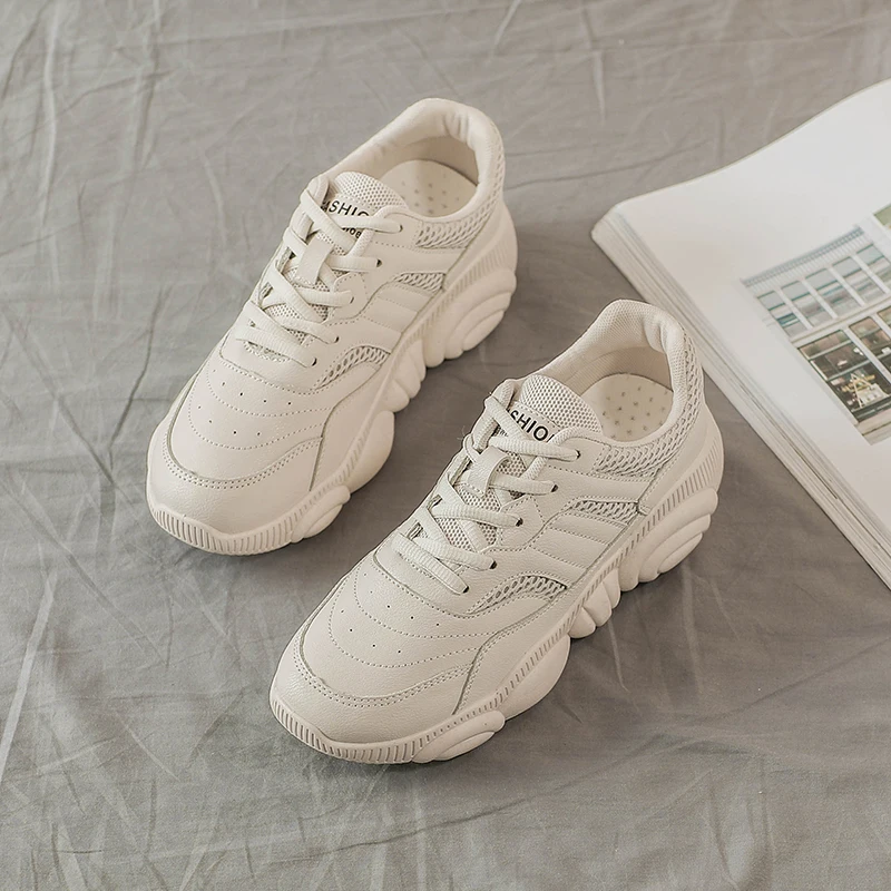 

Moxxy Fashion Casual Shoes Woman Breathable Sneakers Women Lace-Up Zapatos de mujer zapatillas Female Platform Shoes Chaussures