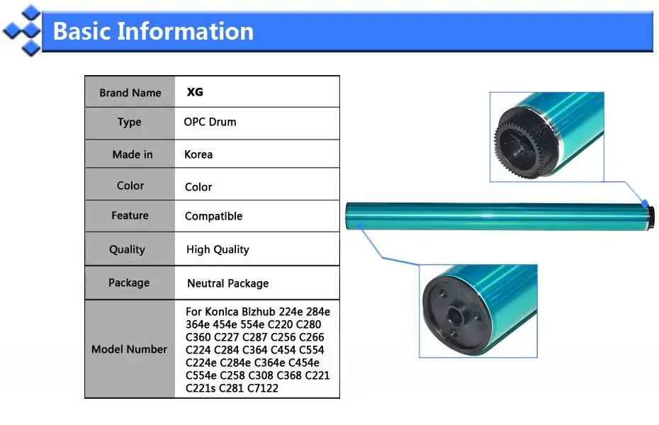 4X Корея Цвет opc совместимый сменный барабан для Konica Minolta тонер Konica Minolta Bizhub C220 C280 C360 C7122 C224 C284 Жако DR311 копировальной машины