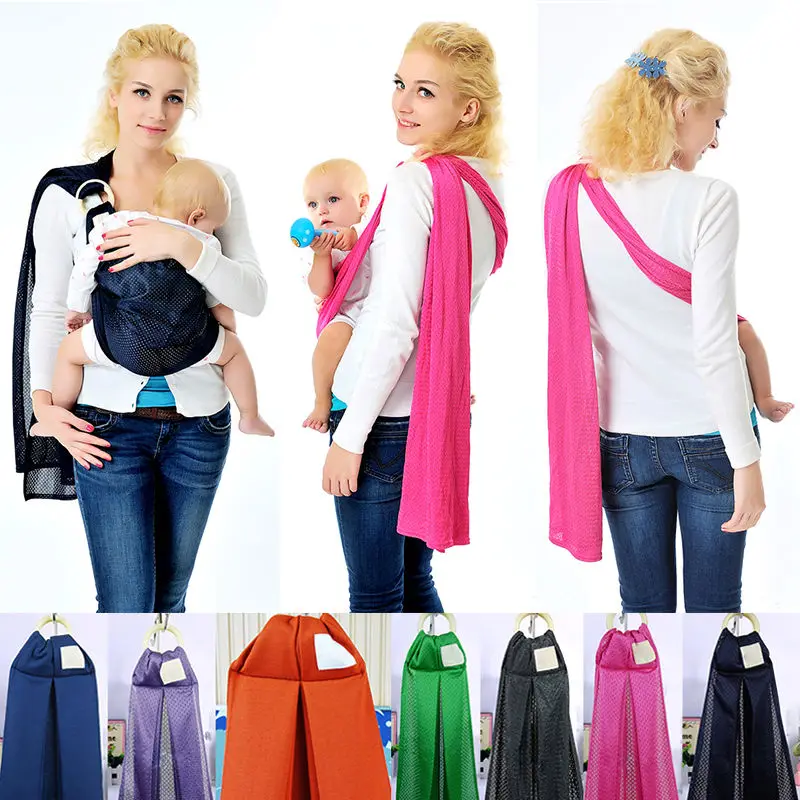 Bé Chập Chững Biết Đi Nhẫn Sling Đu Thở Bọc Carrier Ba Lô Pouch Bông