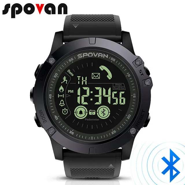 

PR1 Bluetooth Sport Digital Smartwatch 33-month Standby Time 24h All-Weather Monitoring Smart Watch for IOS Android PK T1 Tact