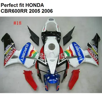 

Fit for Honda fairings CBR600RR 2005 2006 fairing kit CBR 600RR 05 06 white red black PT22