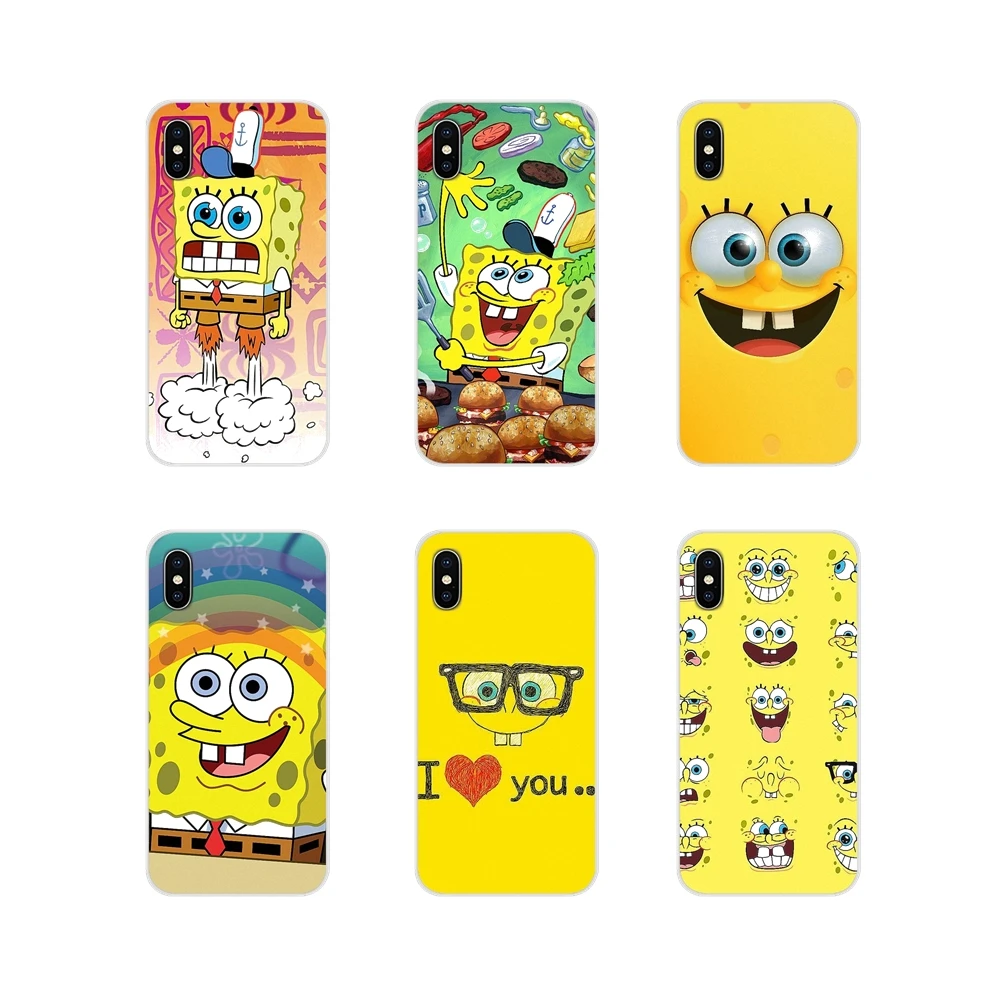 

For Huawei Mate Honor 4C 5C 5X 6X 7 7A 7C 8 9 10 8C 8X 20 Lite Pro Accessories Phone Shell Covers Sponge Bob