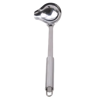 

Hot Pot Soup Ladle Spoon Tableware Stainless Steel Duck Mouth Shaped Long Spoon Hanging Handle