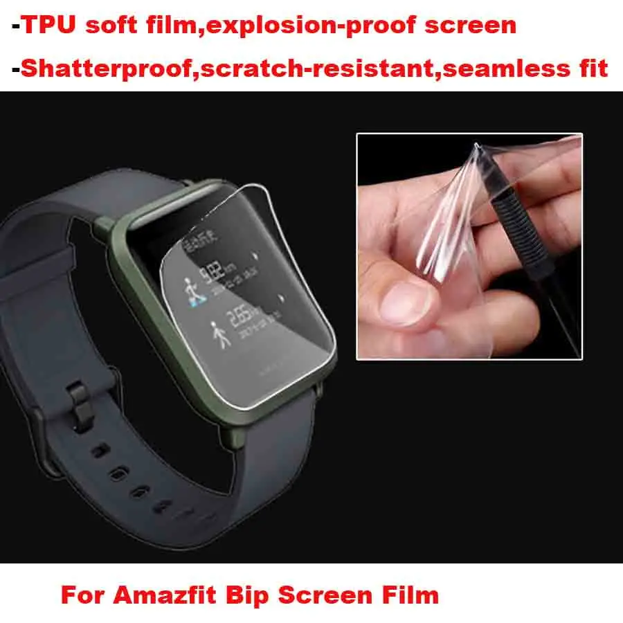 Amazfit Bip защитный ремень Чехол пленка для экрана Xiaomi Huami Lite часы с силиконовым