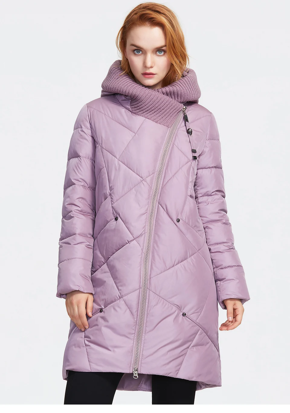 ANDVERY Зимняя новая коллекция пуховик женский модный стиль высокого качества с капюшоном плотное теплое хлопковое пальто для женщин 9906