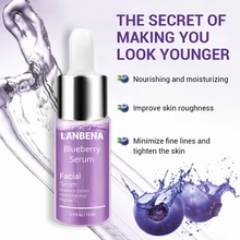LANBENA Blueberry Essência Soro Ácido Hialurônico Hidratante Óleo Reduz linhas Finas Whitening Anti-Envelhecimento Anti Rugas Da Pele Cuidados