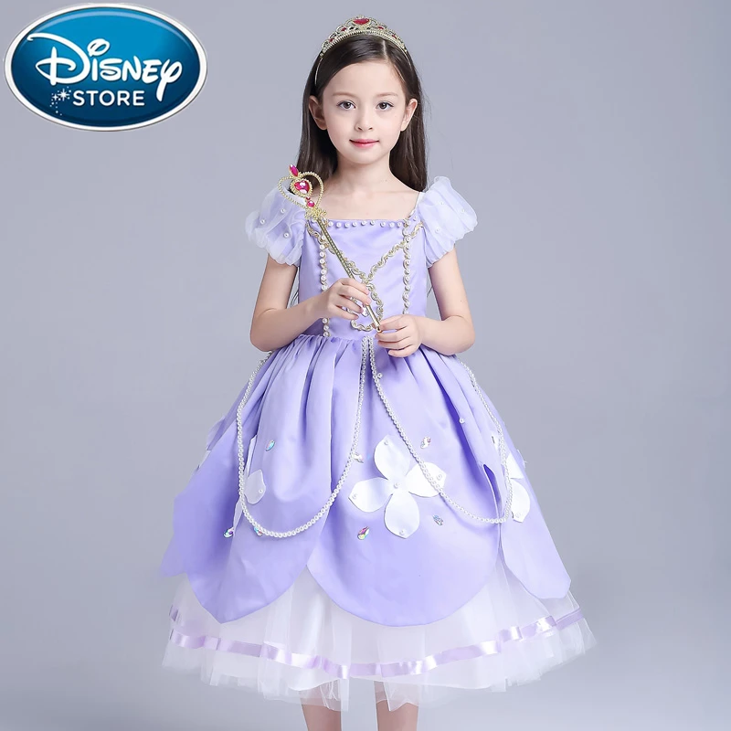 Disney Frozen dress Anna Elsa Kids Cartton Disfraz Princess Sofia Girl ...