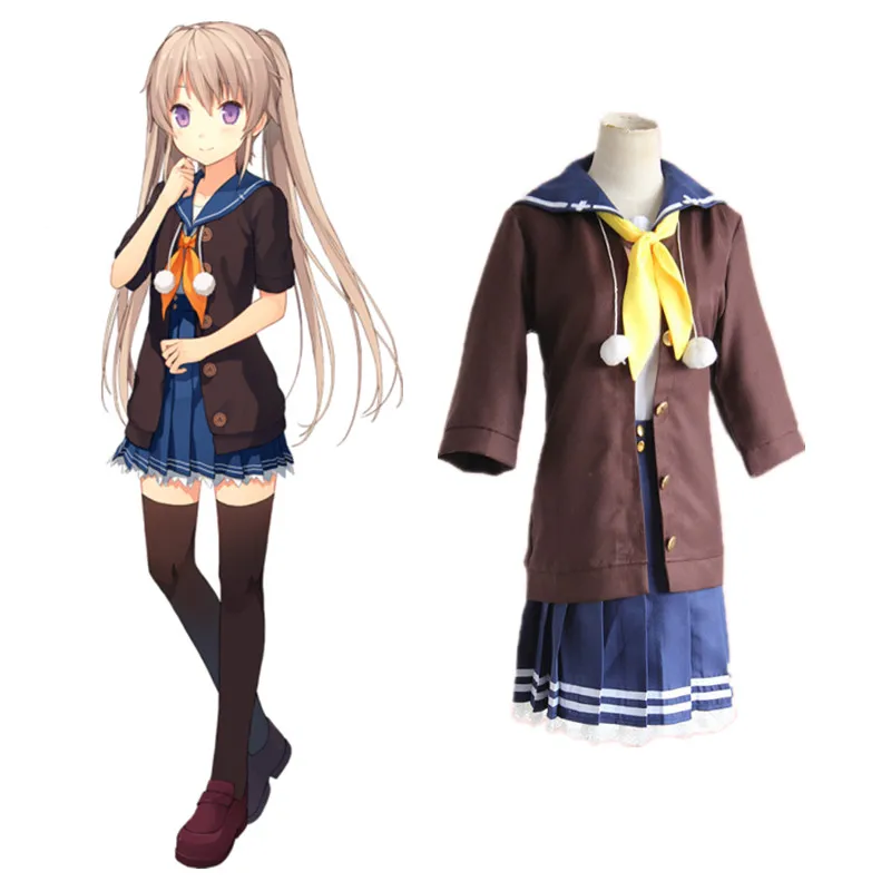 Mashiro Arisaka косплей костюм в японском стиле аниме Aokana: четыре ритма через синюю