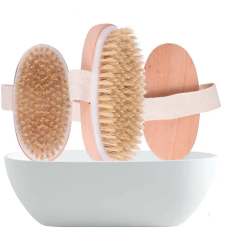 

Soft Natural Bristle Wooden Shower Bristle Brush Without Handle Hot Dry Skin Body The SPA Brush