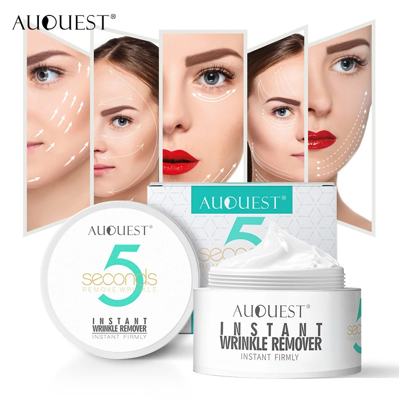 

Hot AuQuest 5 Seconds Wrinkle Remover Pre Makeup Facial Moisturizer Instant Firmly Anti-aging Puffiness Face Cream Skin Care 20G