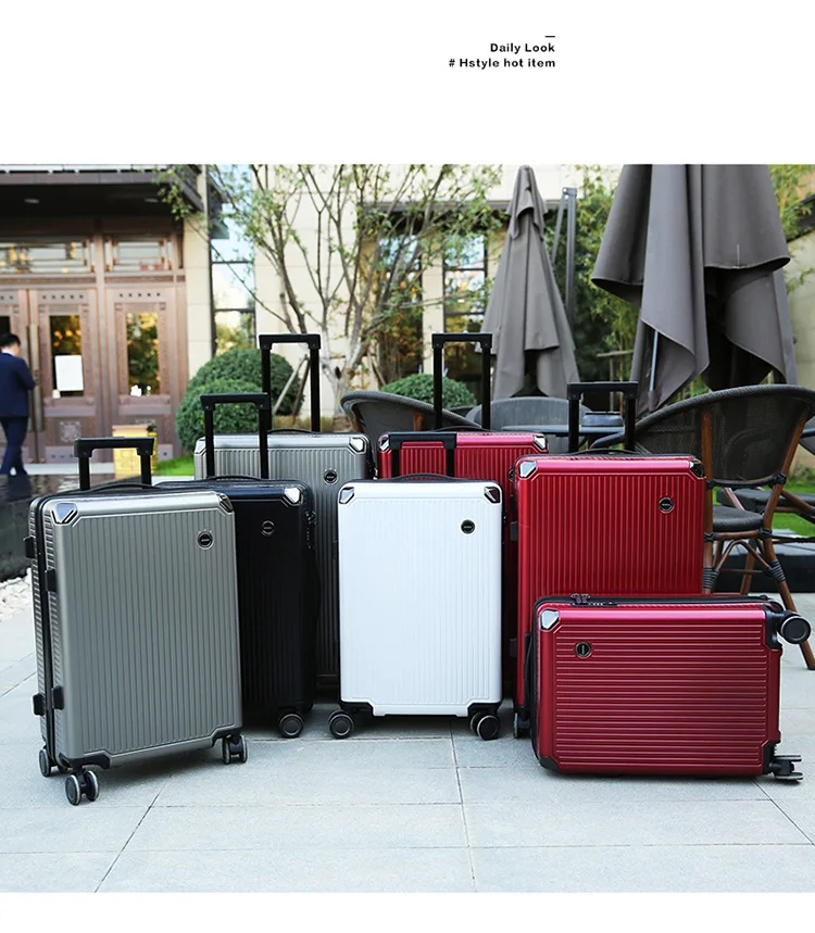 Travel Luggage Trolley Alloy Business Rolling Airplane Luggage Explosion Proof Zipper Suitcase Spinner Wheels Trunk (14)