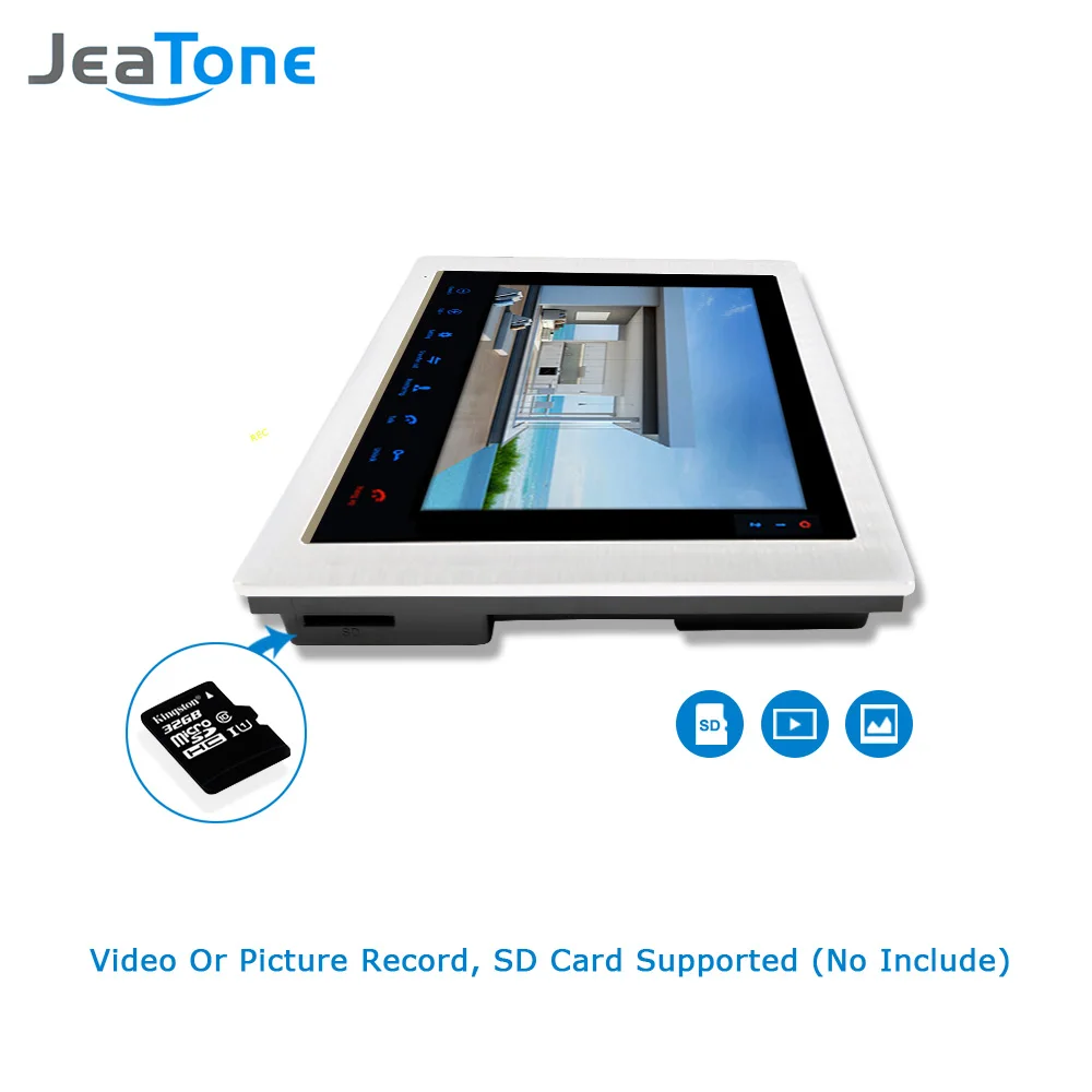 JeaTone 10 &quotпроводной домофон Домашний видеодомофон монитор с 1 камерой 1200 ТВЛ