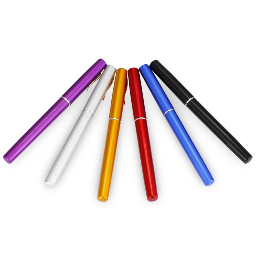 القلم شكل المحمولة سبائك الألومنيوم الصيد رود البسيطة الأسماك القطب بكرة كومبو