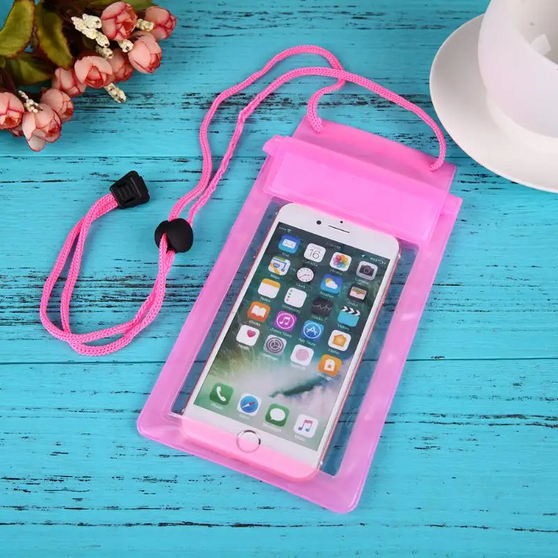 Strong 3 Layer Sealing Waterproof Smart Phone Pouch Bag for Water Sport Swimming Diving Bag with Strap For iPhone Pocket Case