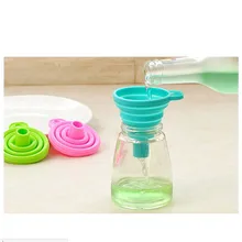 

Mini Silicone Foldable Liquid Funnel Portable Collapsible Water Oil Honey Funnel Kitchen Cooking Tools Gadgets Dropshipping