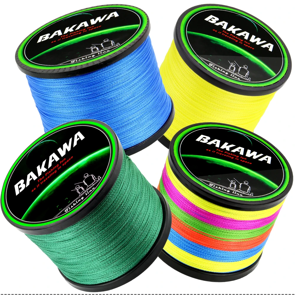 BAKAWA 1000 м PE плетеная леска 4 нити 10-85LB Multifilament леска