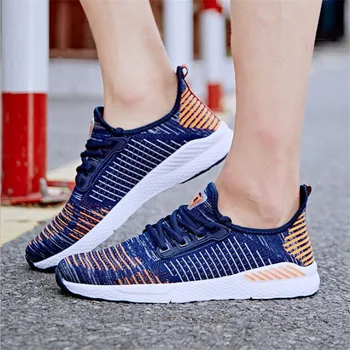 

QIAOJINGREN 2018 High Quality Men Casual Shoes Spring Summer Unisex Light Weige Breathable Fashion Male Shoes Plus size 36-46