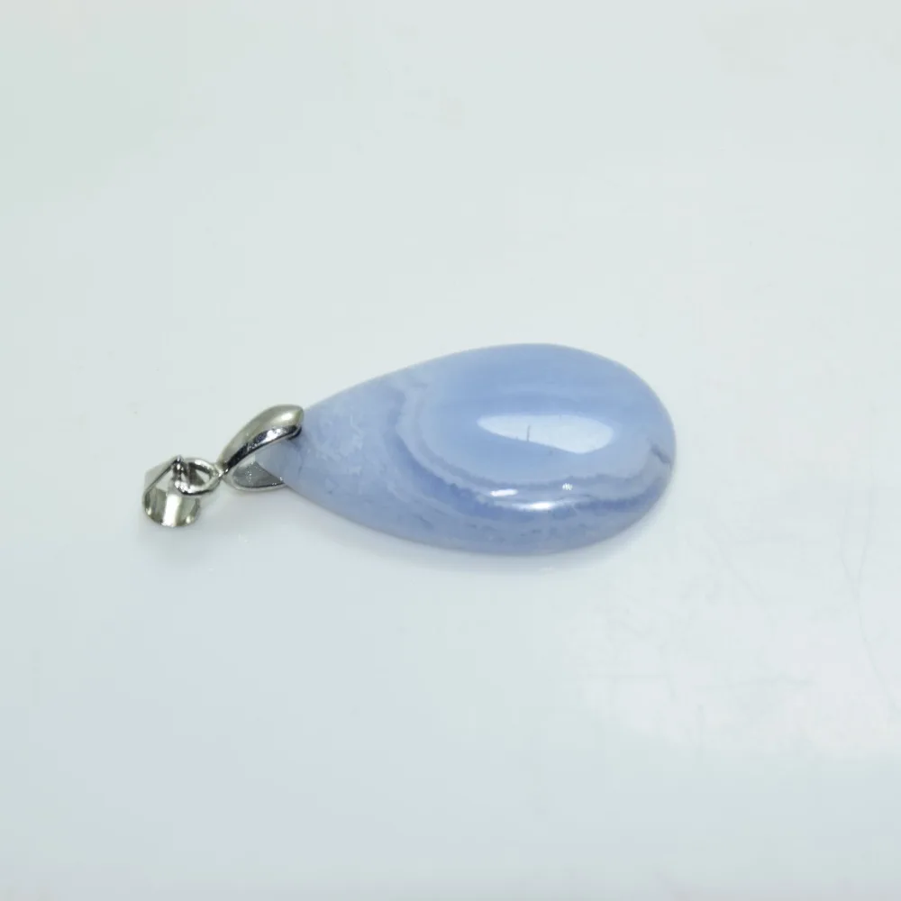 5 шт. синий с натуральным драгоценным камнем кулон в виде капли воды подвески мрамор Кристалл натурального кварца азулит халцедон кулон из кабошона для мужчин