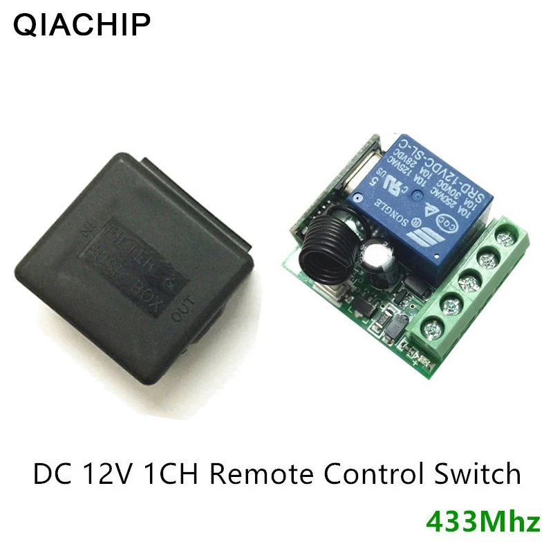 QIACHIP DC 12 V 1 канал Беспроводной удаленного Управление реле Модуль Обучение код DC 12 V РФ Супергетеродинный приемник 1CH Управление;