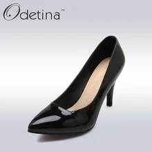 Odetina Sexy Women Super High Heels Pumps Simple Office Ladies Pointed Toe Stiletto Heel Dress Shoes Black Women Basic Pumps