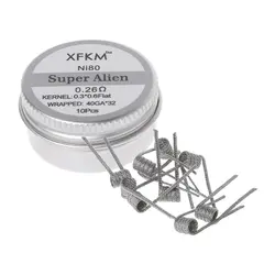 XFKM 10 шт. чужой Джаггернаут готовые катушки комплект для электронной сигареты распылитель Отопление провода