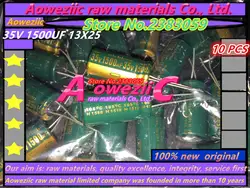 Aoweziic 10 шт. 35 В 1500 мкФ 13x25 высокая частота низкое сопротивление электролитический конденсатор 1500 мкФ 35 В 13*25