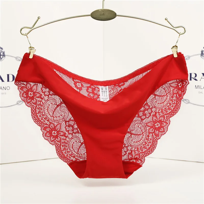 plus size panties New Arrival Women Sexy Lace Panty Women Low Waist Cotton Underwear Sexy Transparent Under wear Ladies high waisted underwear tummy control Panties