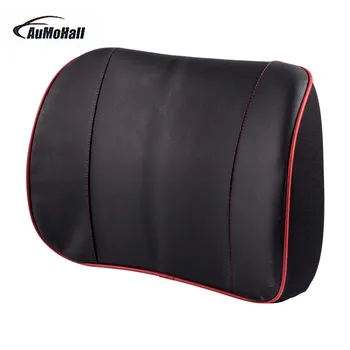 

1Pc Universal Car Back Leather Seat Supports Seat Chair Waist Memory Cotton Support Cushion For Home Office 40*27*8CM