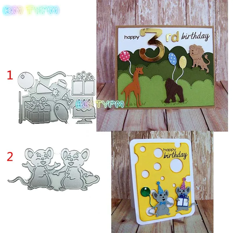 

BM Mouse and Gift Accessories Metal cutting dies new 2018 DIY Scrapbooking album Decorative Embossing Hand-on Paper Cards
