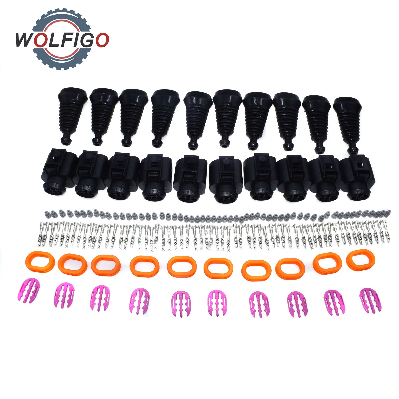 Датчик WOLFIGO 1J0973713 разъем с отверстием для VW Golf Beetle Jetta Passat Audi A4 A6 A8 Quattro S4 TT Q5 Q7|Кабели
