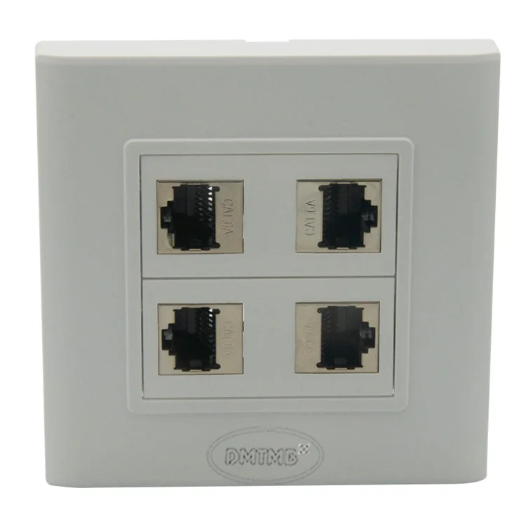 4 X CAT6A щит RJ45 настенная пластина с обратной стороной от женского до разъема|rj45 wall