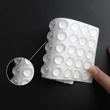 100PCS Self Adhesive Door Buffer Pad Rubber Silicone Feet Cabinet Drawers Clear Semicircle Bumpers Furniture Door Accessories