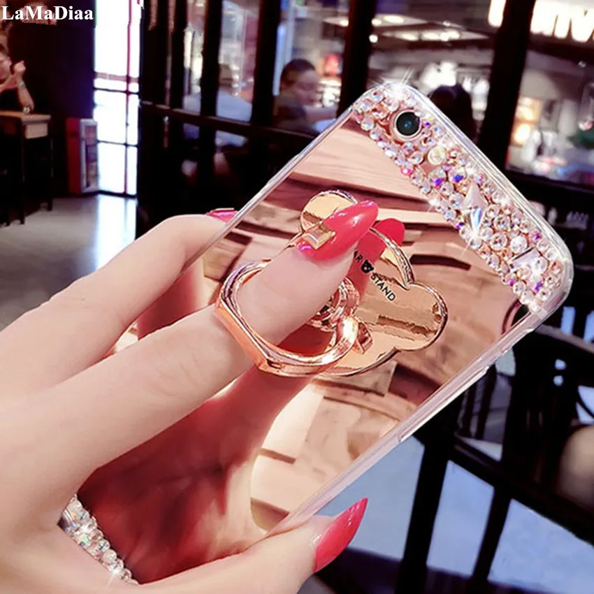Роскошный чехол со стразами для Xiaomi 8 9 SE MAX2 5X Redmi 8A Note5A 7 6 Pro блестящий зеркальный