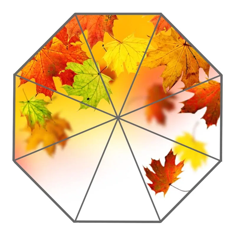

New Arrive Custom Harvest of autumn, maple leaf Umbrellas Creative Design High Quality Foldable Rain Umbrella
