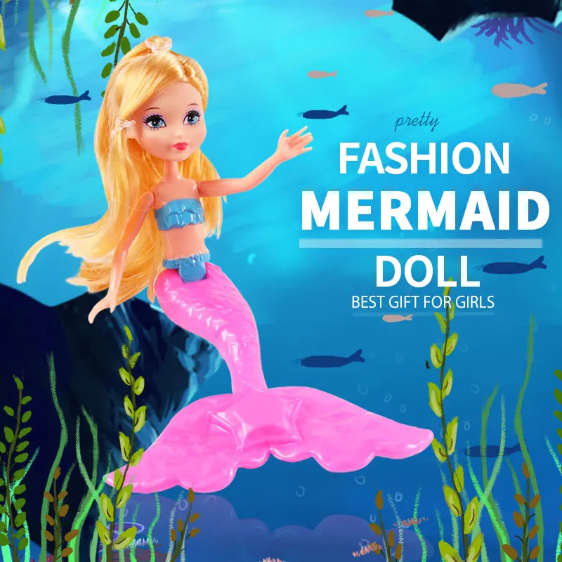 

Oenux New 2018 Fashion 7.8Inches Princess Mermaid Doll Bonecas Girls Ariel Swimming Mermaid Dolls Toy For Girls Birthday Gift