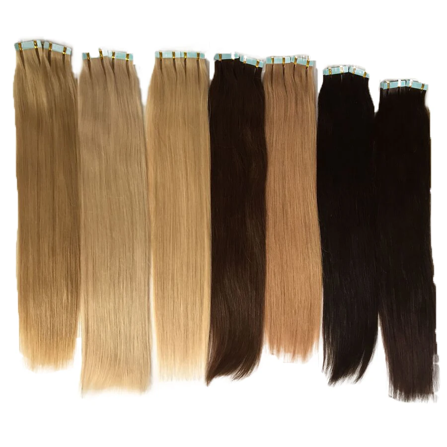 

100 Gram Double Drawn Brazilian Remy Hair PU Tape Hair Weft Human Hair Extensions Skin Weft Color #1 #2 #4 #6 #8 #27 #30 #613