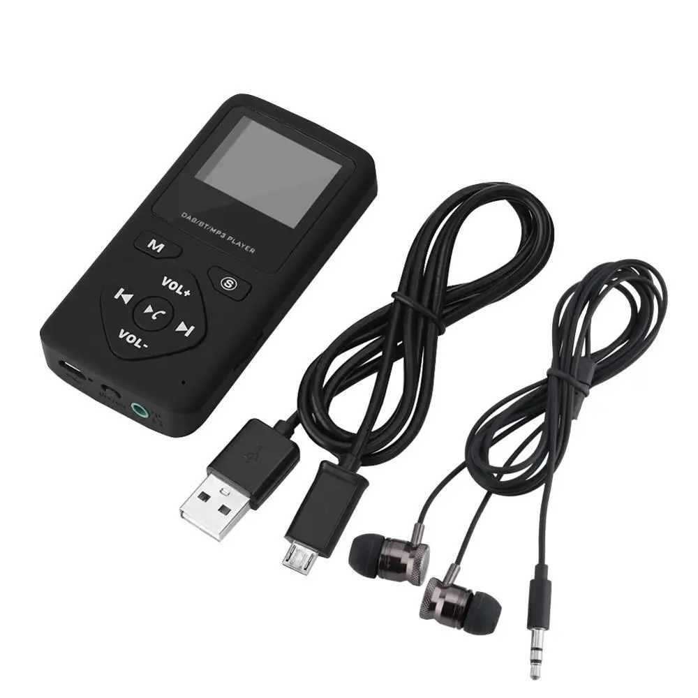Портативный DAB/DAB+ Радио Мини карманный цифровой радиоприемник Bluetooth 4,0 ЖК-экран плееры с 3,5 мм наушники Поддержка tf-карты