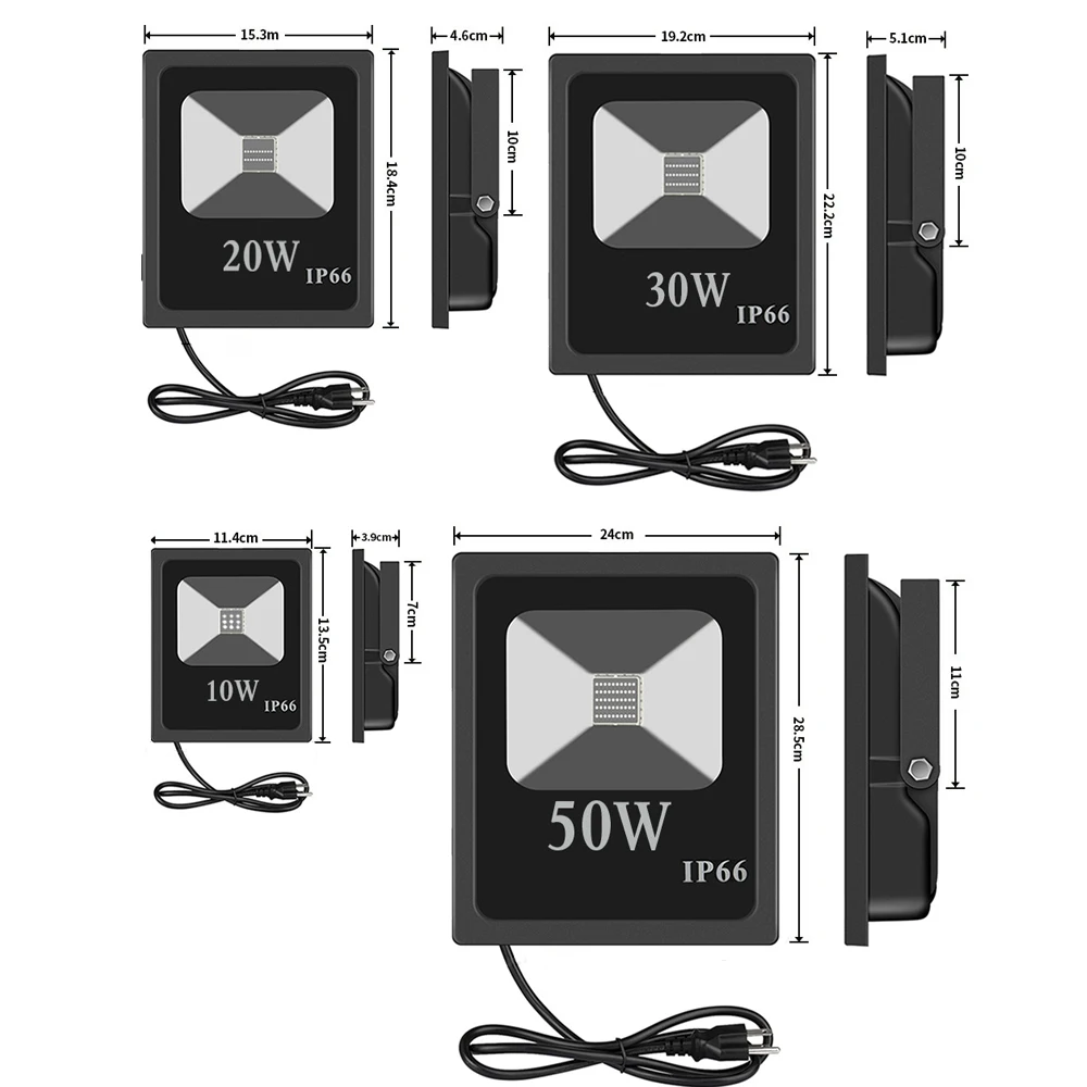 Ультрафиолетовый Светодиодный прожектор 10 Вт, 20 Вт, 30 Вт, 50 Вт высокой мощности, IP66, водонепроницаемый, для улицы, вечерние, люминесцентные лампы