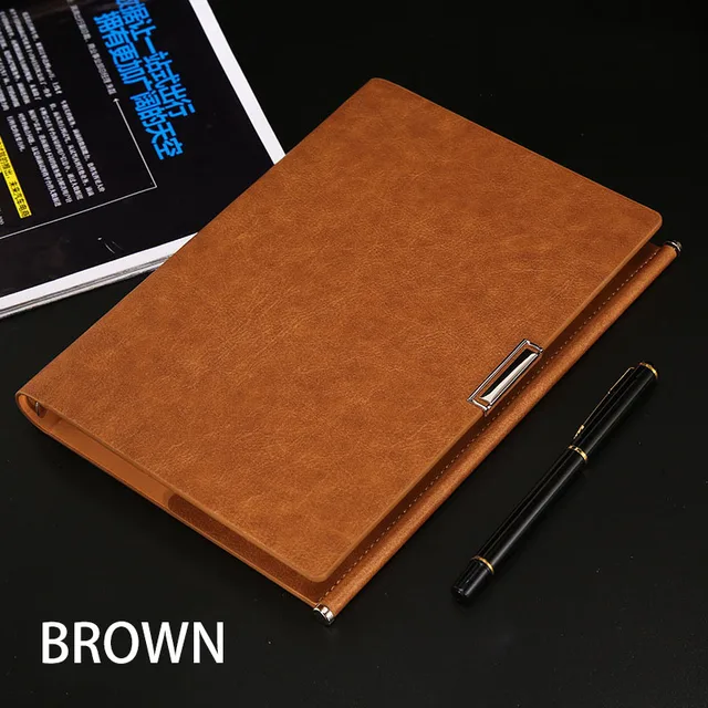 A5 Faux Leather Ring Binder Journals Notebook Spiral Diary Luxury Retro