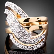 Moda bague femme de marqués de luxewhite crystal oro señor de los anillos anillos mujer anillos para mujeres bague femme joyería