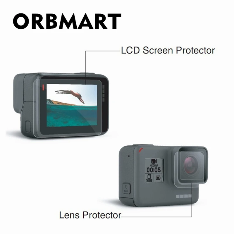 ORBMART Защитная пленка для объектива и экрана для Gopro Hero 5 6 7