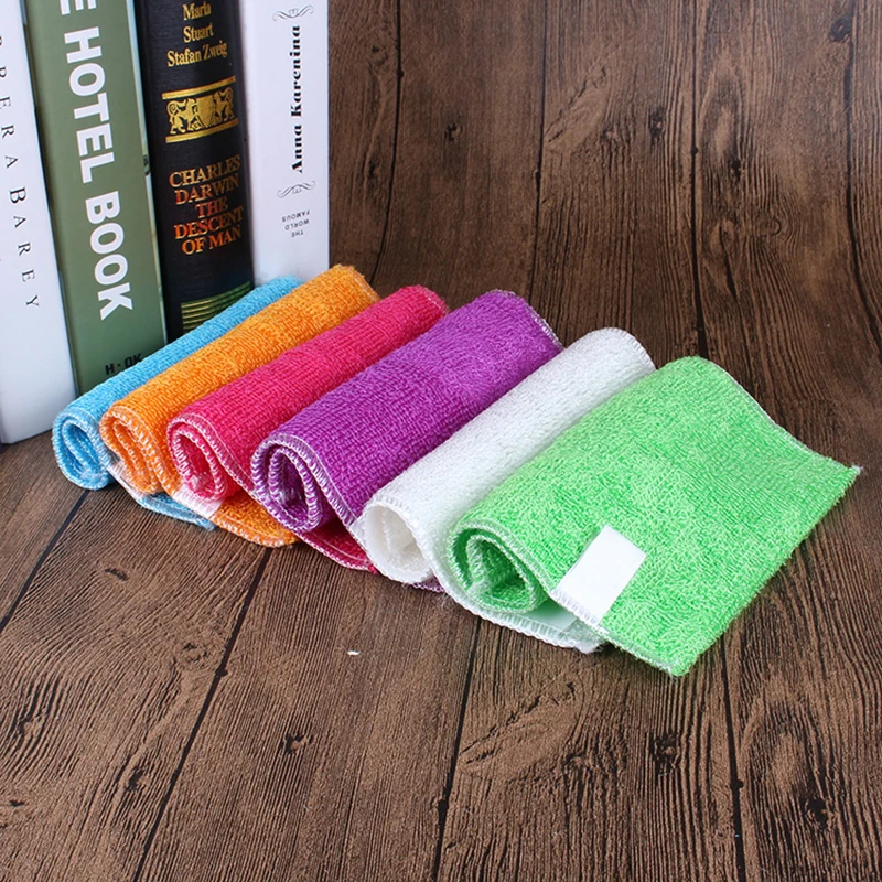 5 шт. кухонные антижировые тряпки эффективная Ткань для очистки бамбукового волокна многофункциональные чистящие инструменты для мытья посуды для дома