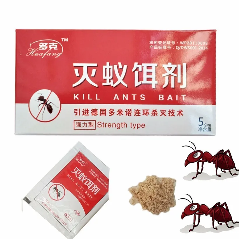 

50pcs 2019 New Powerful Killer Killing Bait Powder Ants Drugs Repellent Trap Pest Control Effective Killing Termite Red Ants