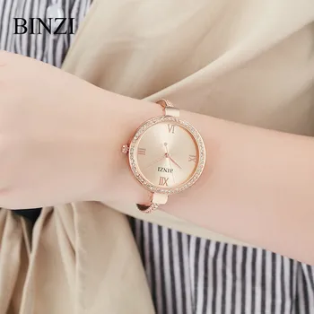 

BINZI Fashion Quartz Ladies Watch Luxury Stainless Steel Women Bracelet Watch Waterproof Brand Women Watch Relogio Feminino XFCS