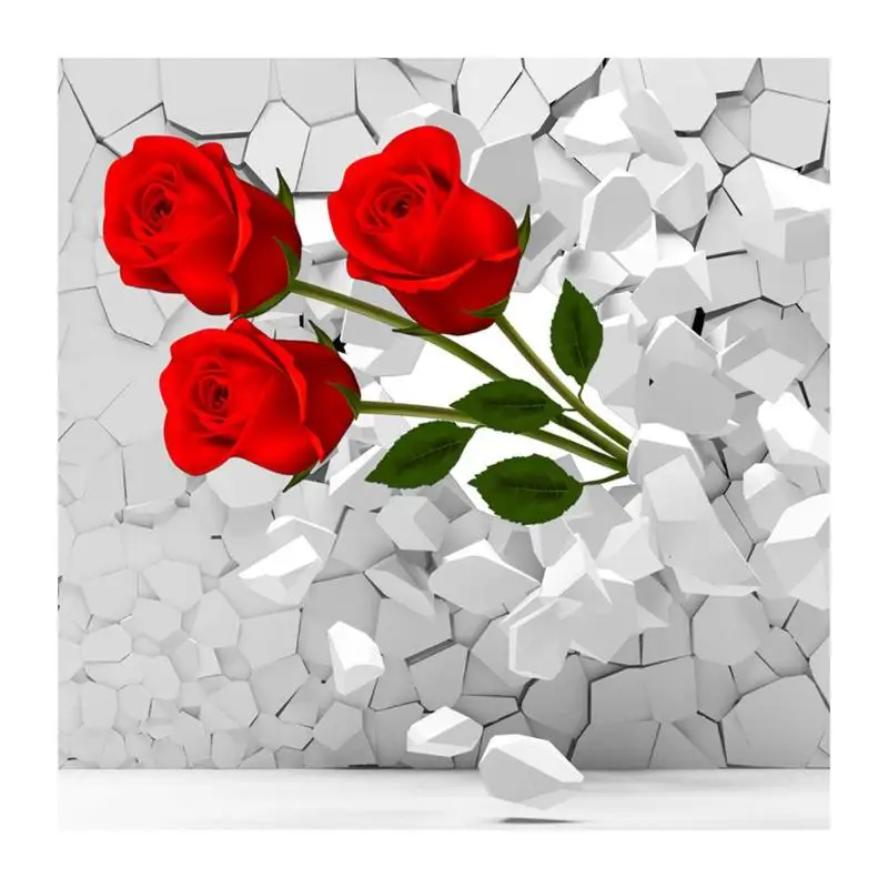 

Rose 5D Full Drill Diamond Painting 360 Degrees Refraction Diamond Pure Color Embroidery DIY Cross Stitch Craft Needlework E5M1