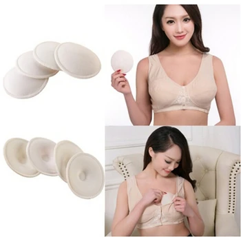 

4pcs Fashion Baby Feeding Breast Pad Washable Nursing Pad Soft Absorbent Reusable Nursing Anti-overflow Maternity Nursing Pad