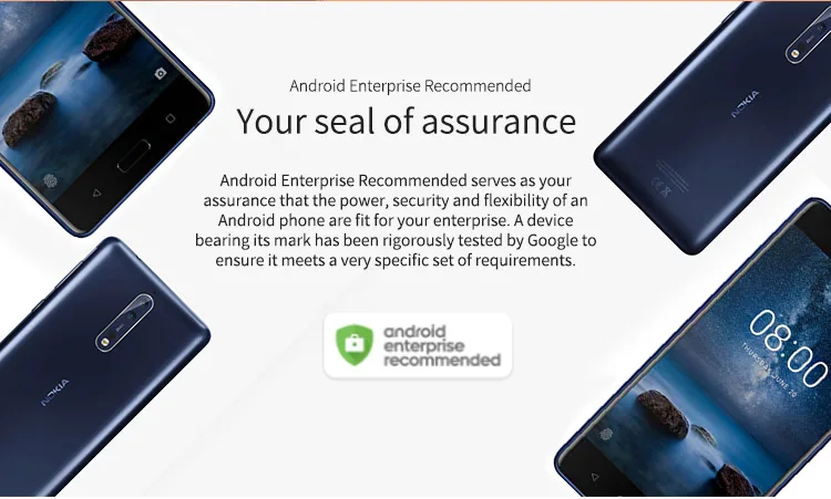 NOKIA 8 TA-1012 6GB RAM 128GB ROM Qualcomm Snapdragon 835 2.5GHz Octa Core 5.3 Inch 2.5D IPS Corning Gorilla Glass 5 2K Screen Dual Camera Android 8.1 4G LTE Smartphone