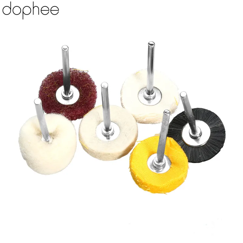 Dophee Dremel Accessori In Feltro Di Lucidatura Ruote Lucidatura Pad Burr Grinding Wheel Spazzole Per Rotary Tool Dremel Macchina 60 Pz